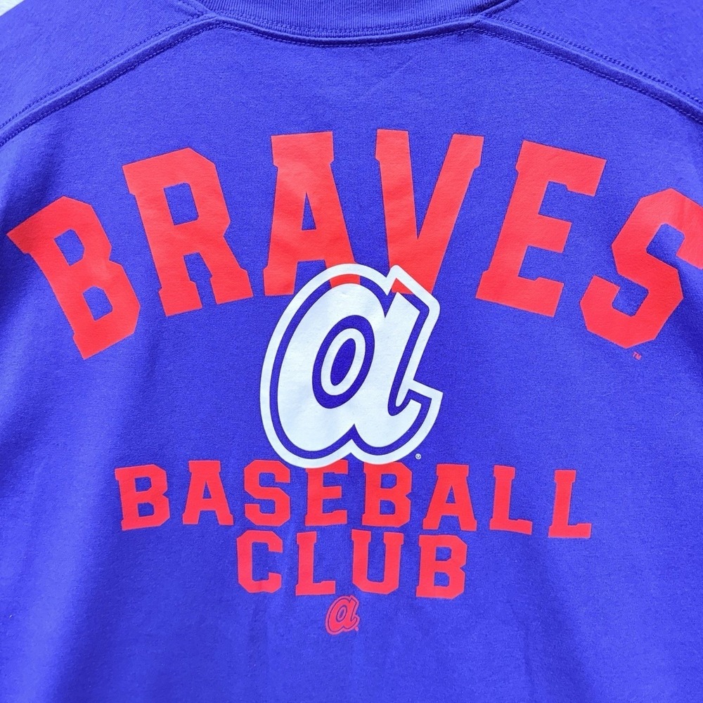 Nike Atlanta Braves Baseball Club T-Shirt Men's XL Blue Red Cooperstown MLB - Picture 12 of 12
